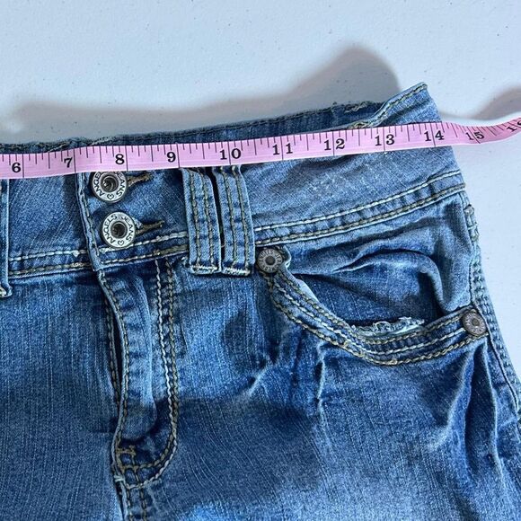 VINTAGE Y2K ANGEL Women's Embellished Bedazzled Blue Jeans - Picture 5 of 8